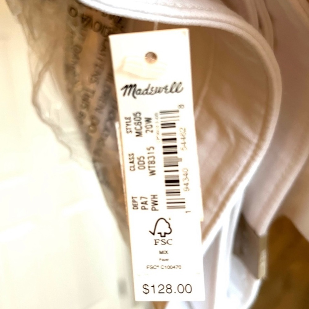 Madewell Plus High-Rise Skinny Jeans in Pure White Size 20W NWT - Picture 2 of 5